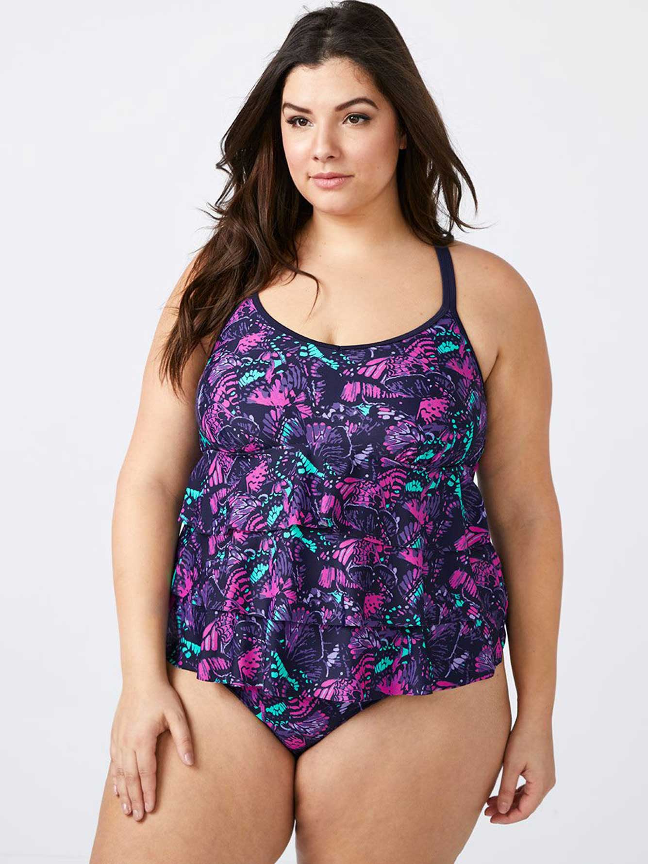 Ruffled Tankini Swim Top Sea Penningtons