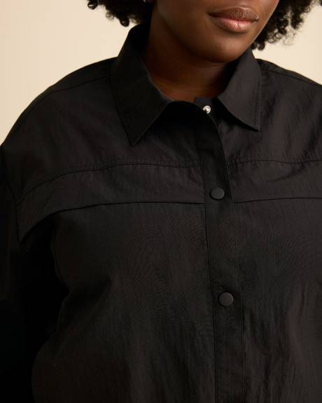 Black Water-Repellent Collared Jacket - Active Zone