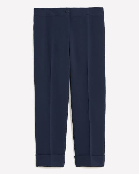 Straight Leg Ankle Pant with Cuffs