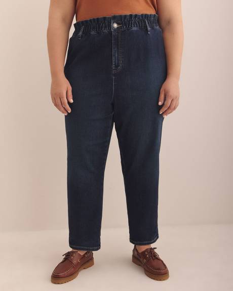 Paperbag Tapered-Leg Denim Pants with Rolled Cuffs - d/C JEANS