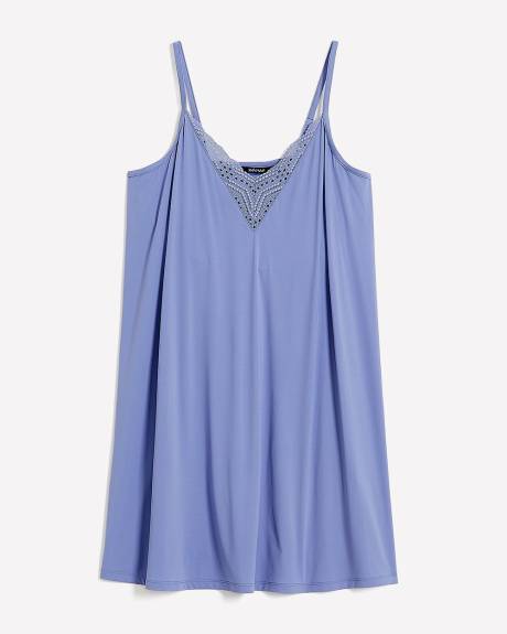 Satin Microfibre Nighty with Lace Details - Déesse Collection