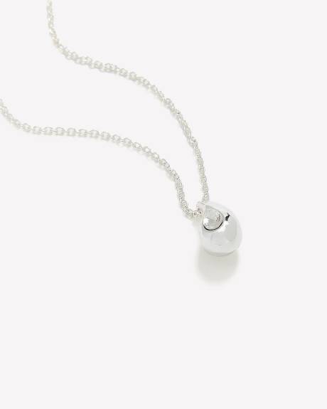Short Necklace with Tiny Teardrop Pendant