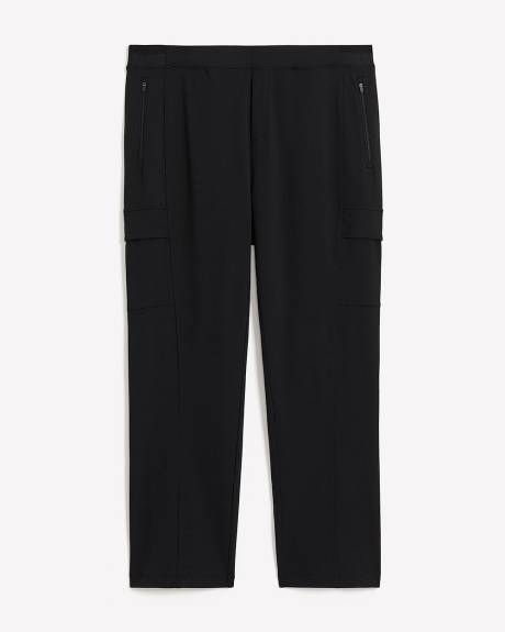 Pantalon cargo urbain noir à jambe droite - Active Zone