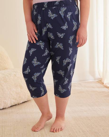 Printed Pajama Capri Pant - ti Voglio