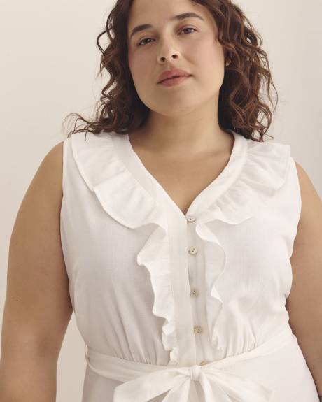 Robe boutonnée à volants - Addition Elle