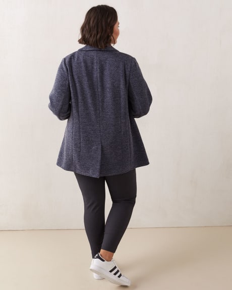 Textured Knit Blazer With Pockets - Addition Elle