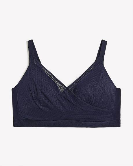 Wireless Padded Blue Lace Lounge Bra - Déesse Collection