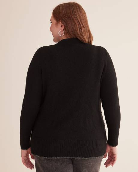 Fair Isle Jacquard Knit Sweater with Lurex