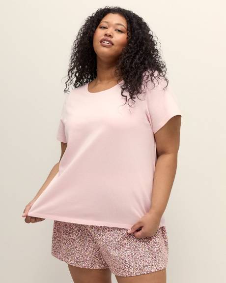 Ensemble de pyjama t-shirt et boxer rose - ti Voglio
