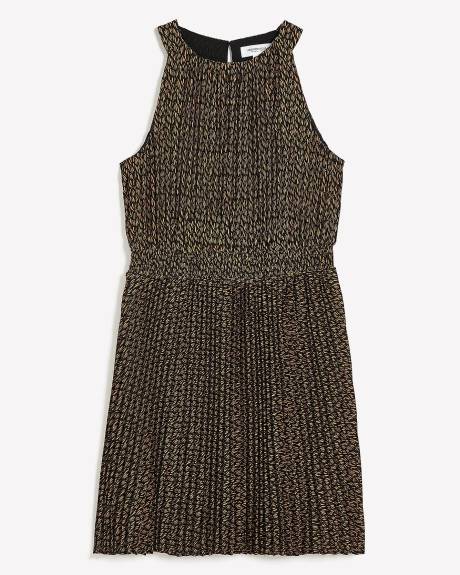 Robe licou plissée, tissu responsable - Addition Elle