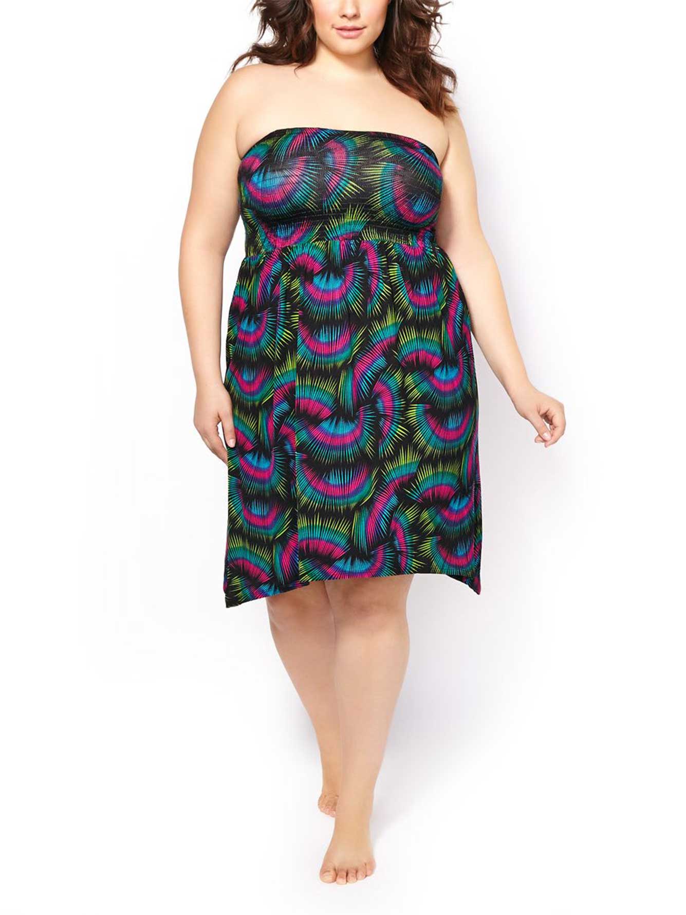 strapless swim cover up