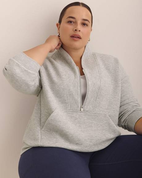 Heather Grey Ottoman Fashion Pullover - Active Zone