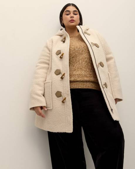 Bouclé Sherpa Toggle Coat