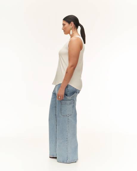 Ribbed Knit Racer Back Cami - Addition Elle