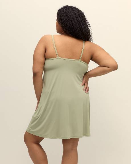 Satin Microfibre Nighty with Lace Details - Déesse Collection