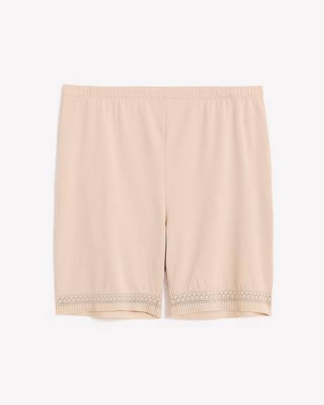 Long Leg Jersey Brief With Lace Trim - tiVOGLIO