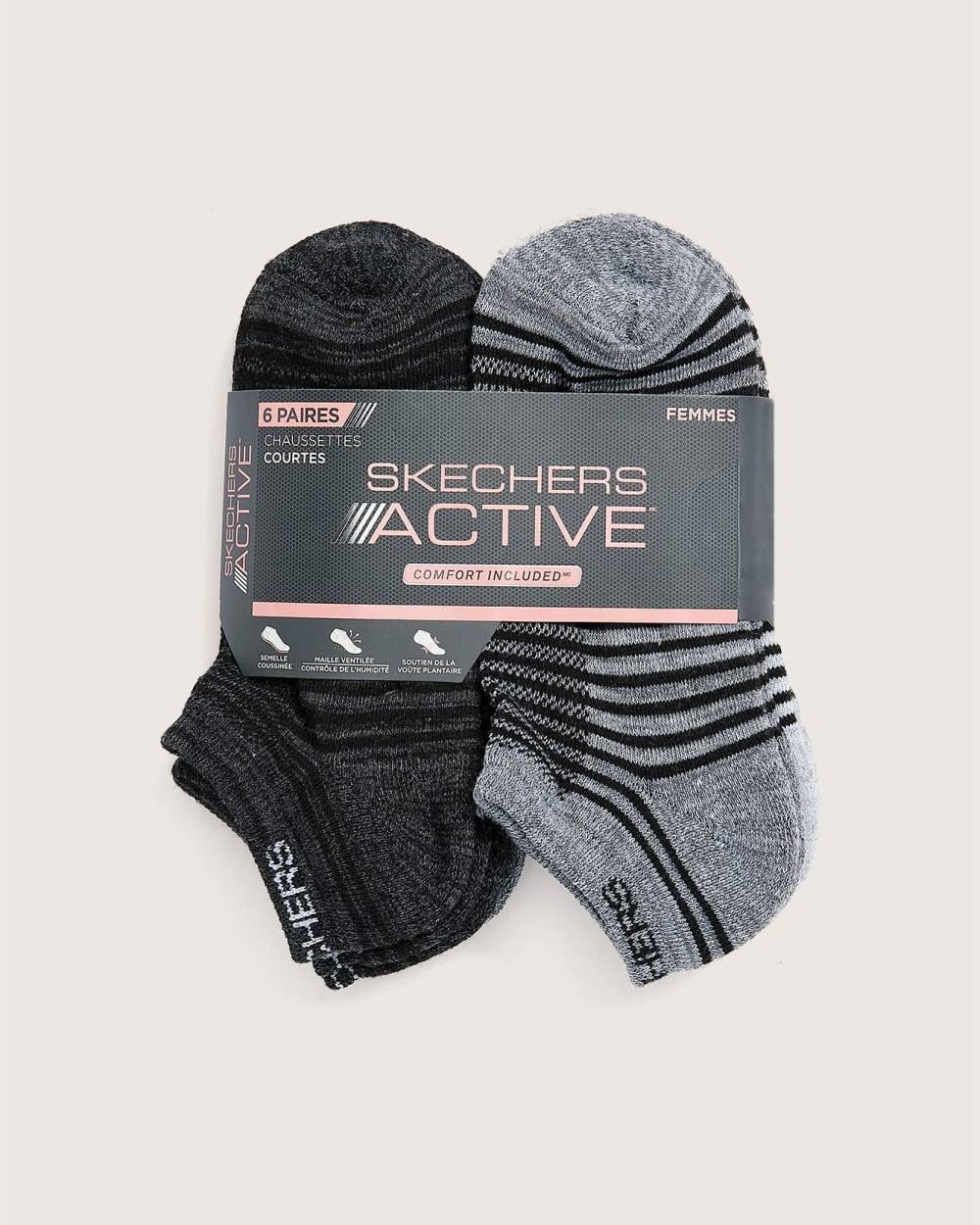 LowCut Half Terry Socks, Set of 6 Skechers Penningtons