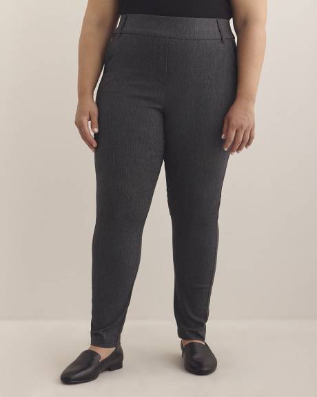 Petite, Grey Skinny-Leg Savvy Pants