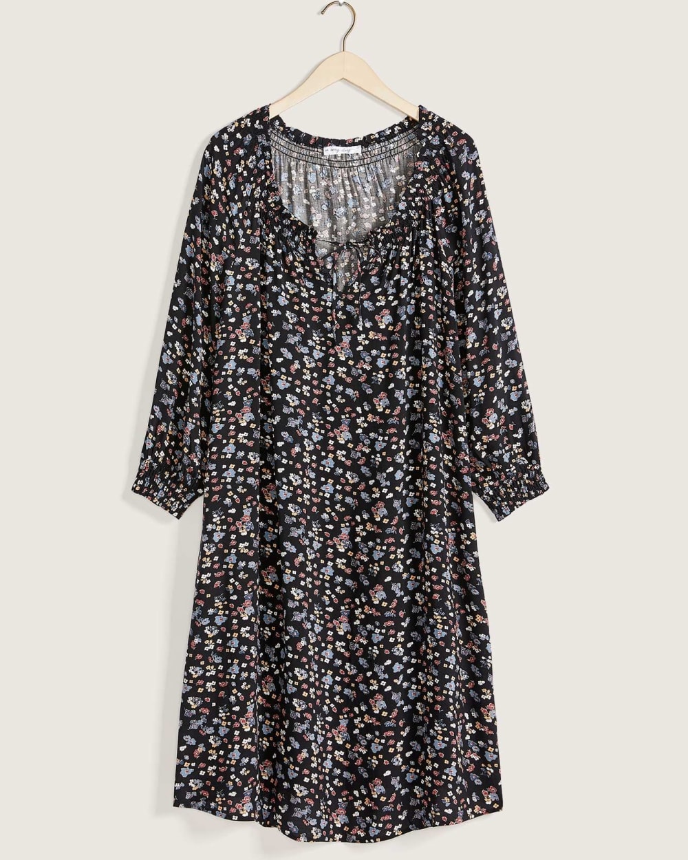 Printed Peasant Dress With Smocking Details - In Every Story | Penningtons