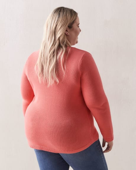 V-Neck Sweater With Pointelle - In Every Story