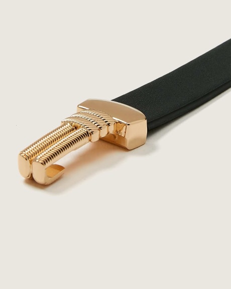 Waist Belt With Back Elastic And Hook Closure - In Every Story