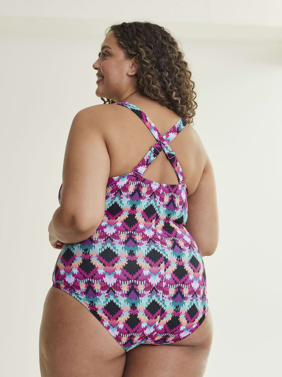 Crisscross One-Piece Swimsuit with Peekaboo