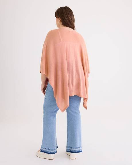 Knitted Cape with Picot Trim