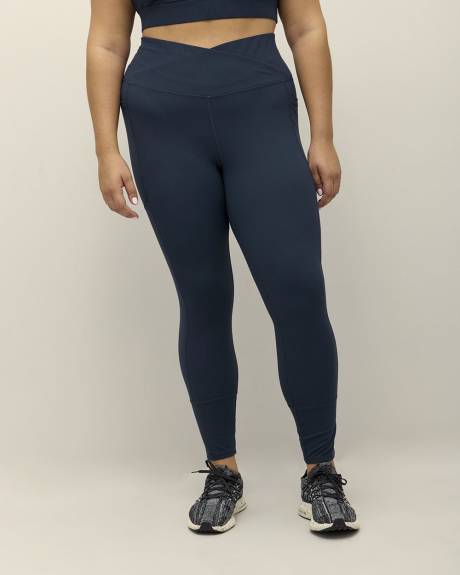 Legging en tricot côtelé avec devant croisé - Active Zone