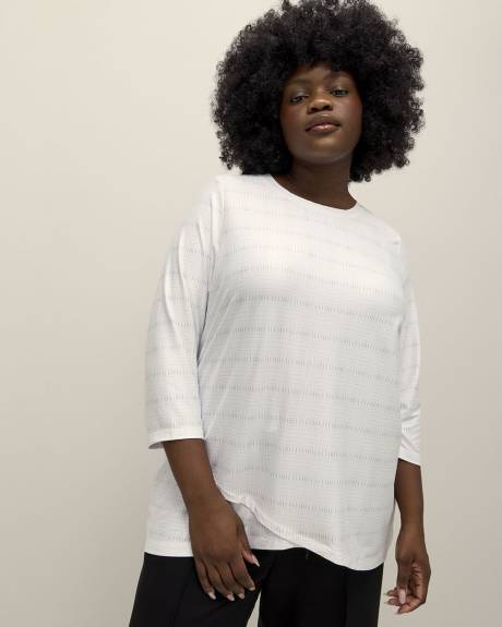 T-shirt asymétrique avec manches trois-quarts - Active Zone