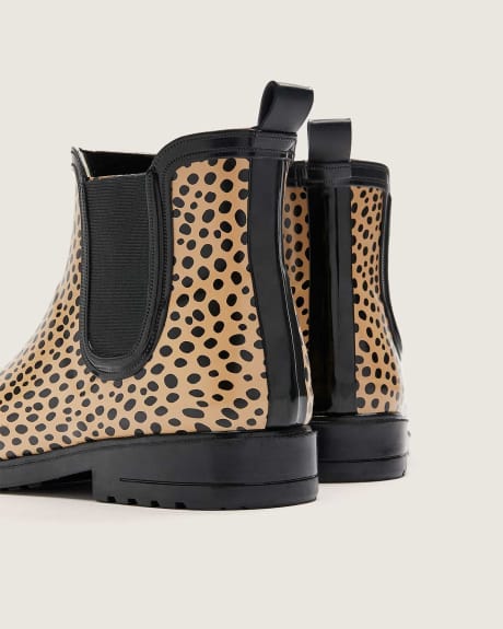 Wide-Width Chelsea Rain Boot, Cheetah Print - Addition Elle