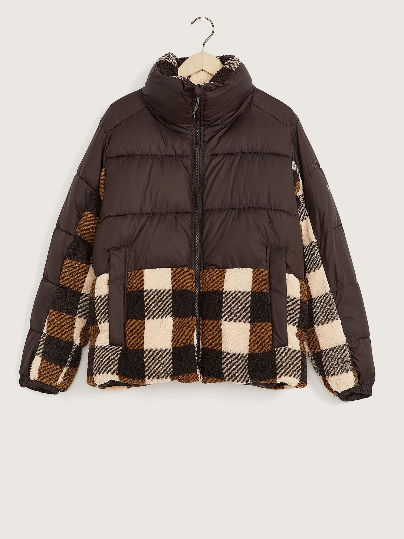 columbia leadbetter point sherpa jacket in cream
