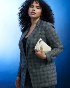 Plaid Fitted Blazer - Addition Elle