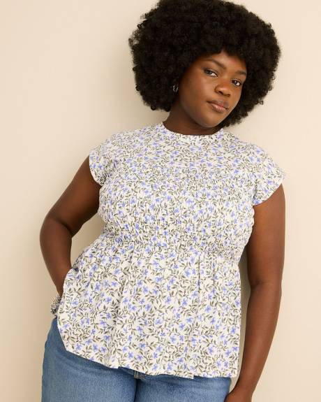 Haut &agrave; manches longues en tricot smock&eacute; - Addition Elle