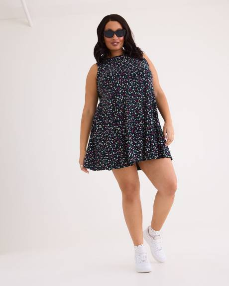 Robe évasée sans manches avec poches, tissu responsable
