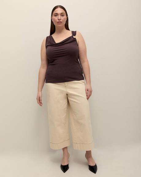 High-Waisted Ultra Wide-Leg Cropped Sailor Jeans - Addition Elle