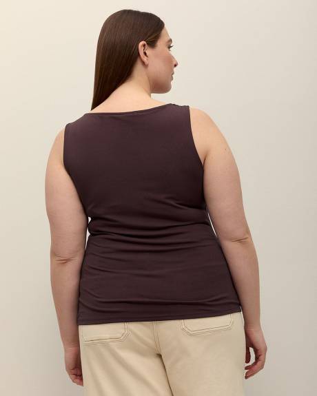 Asymmetric Sleeve Top with Ring Detail - Addition Elle
