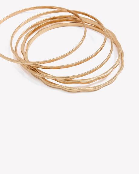 Assorted Thin Bangles, Set of 5