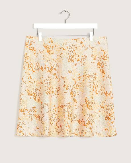 Mini-jupe fleurie en satin - Addition Elle