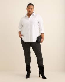 Black Glittery Textured Fashion Legging