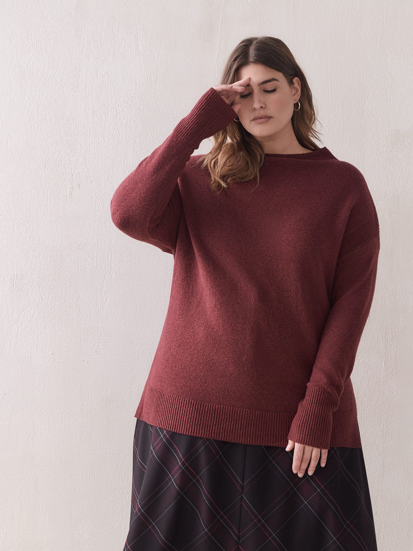 Hi-Low Funnel-Neck Sweater - In Every Story