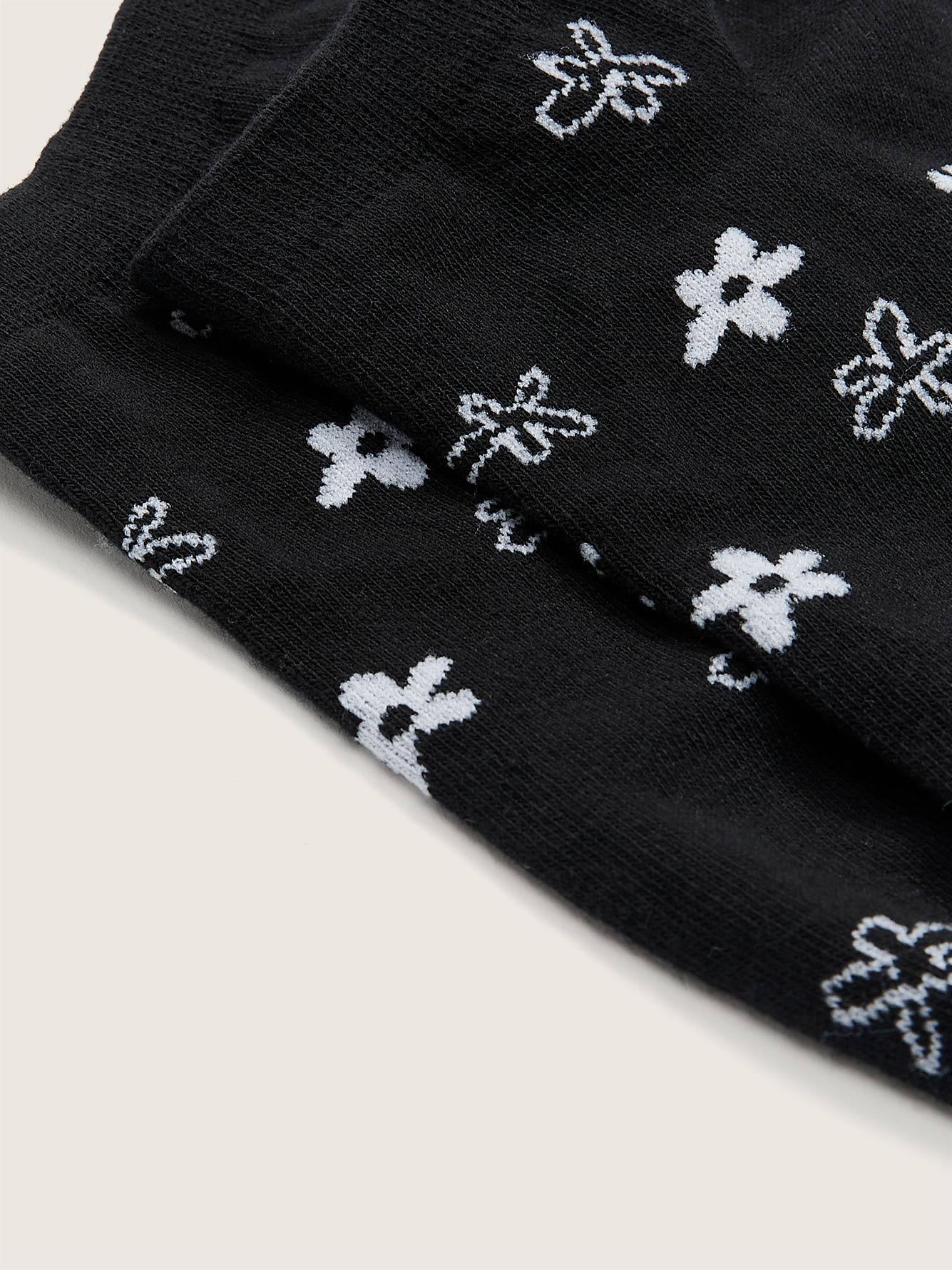 Ankle Socks with Daisy Pattern