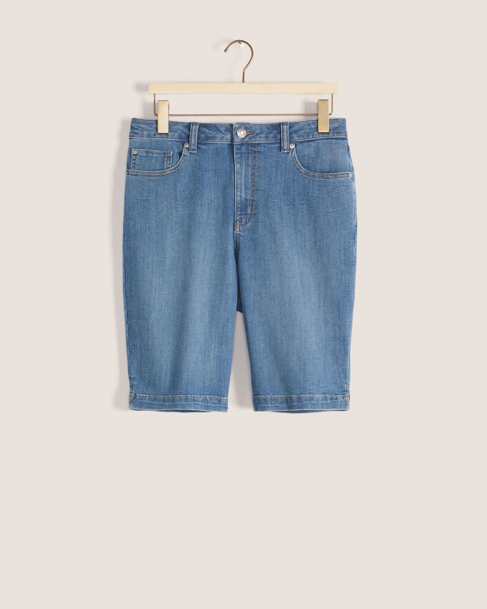 blue jean bermuda shorts