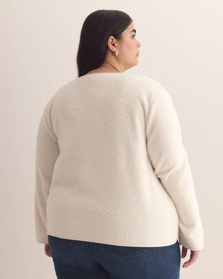 Sherpa Cardigan with Snaps