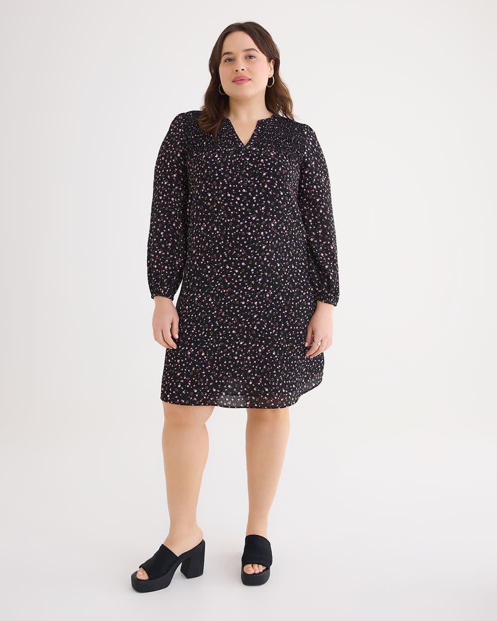 Robe trapeze manche longue hotsell