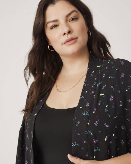 Printed Kimono with 3/4 Sleeve
