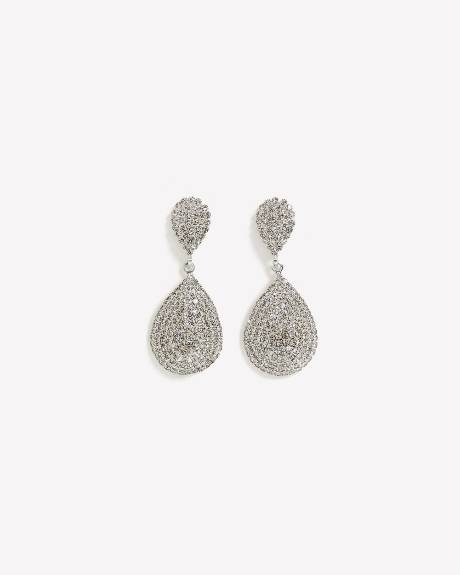 Rhinestone Tear Drop Shape Earrings