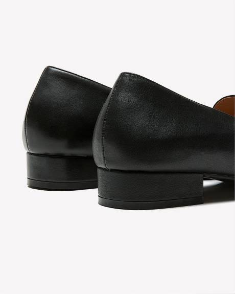 Extra Wide Width, Black Loafer with Decorative Bow