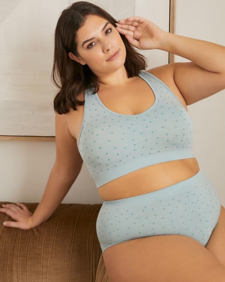 Wireless Seamless Marled Motif Bralette - tiVOGLIO