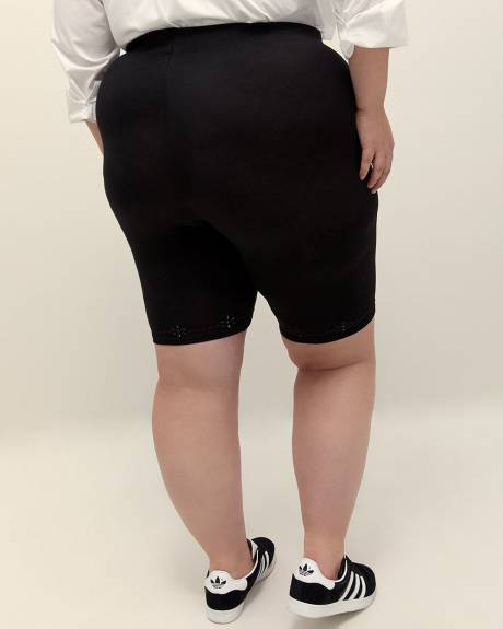 Bike Short Legging with Embroidered Hem - PENN. Essentials