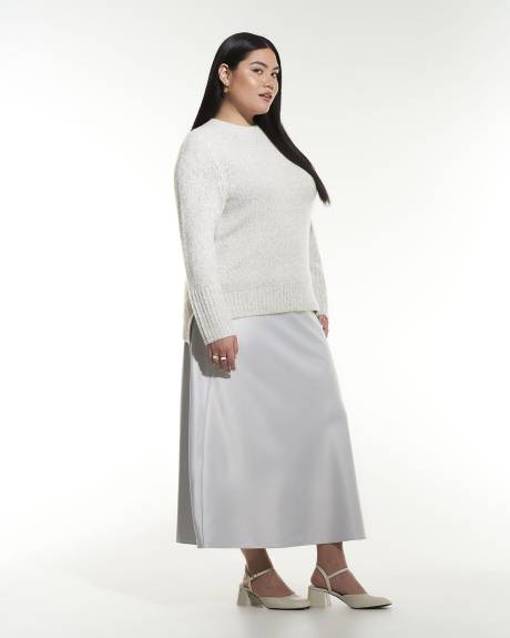 Pull en tricot gris à encolure ronde - Addition Elle